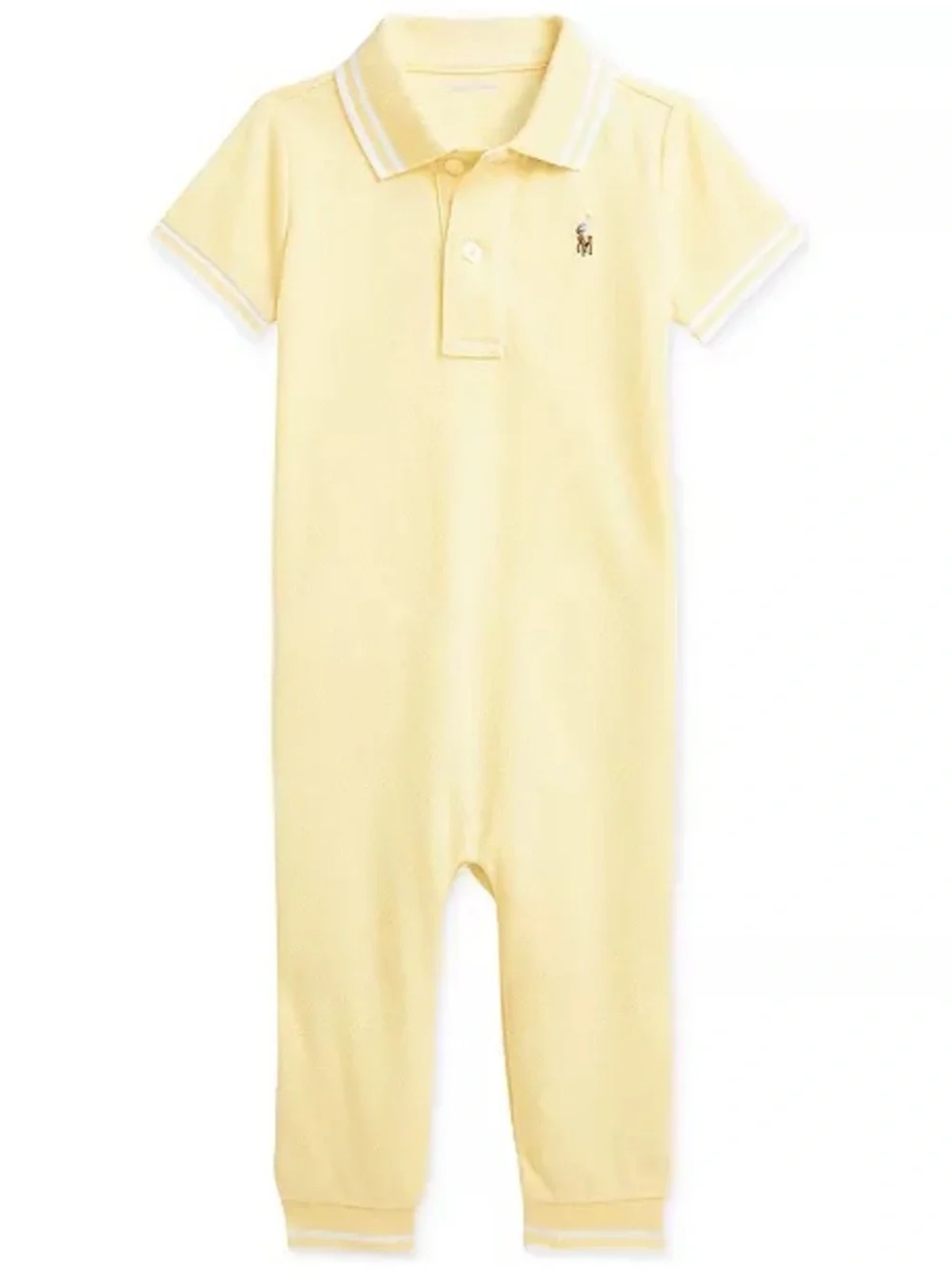 Polo Ralph Lauren Yellow Collared One-Piece Bodysuit